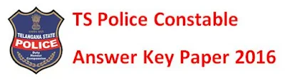 TS Police Constable Answer Key 2016 Paper
