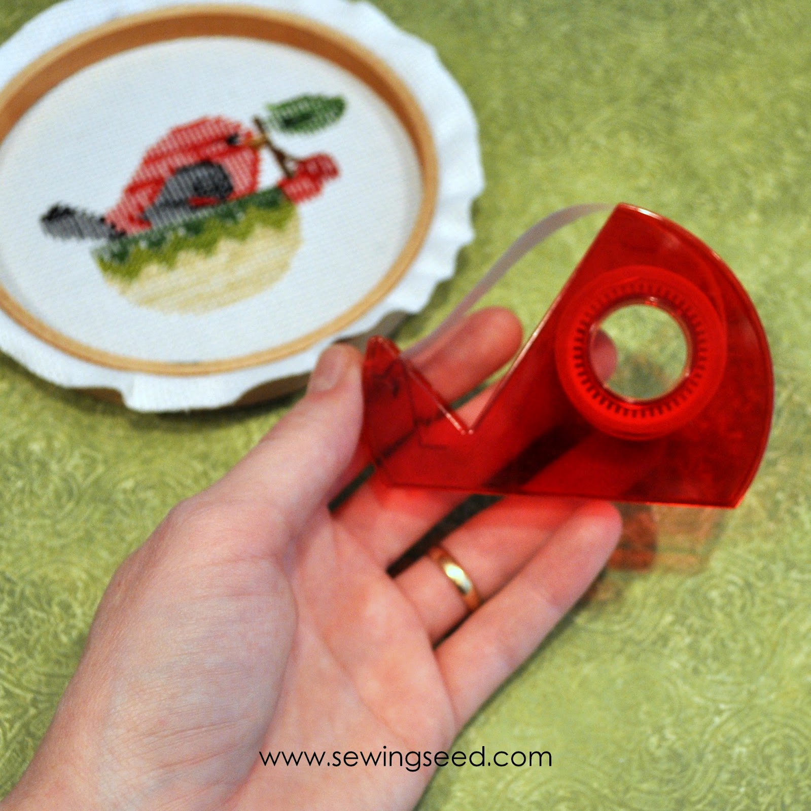 Sewingseed Framing your needlework in a hoop