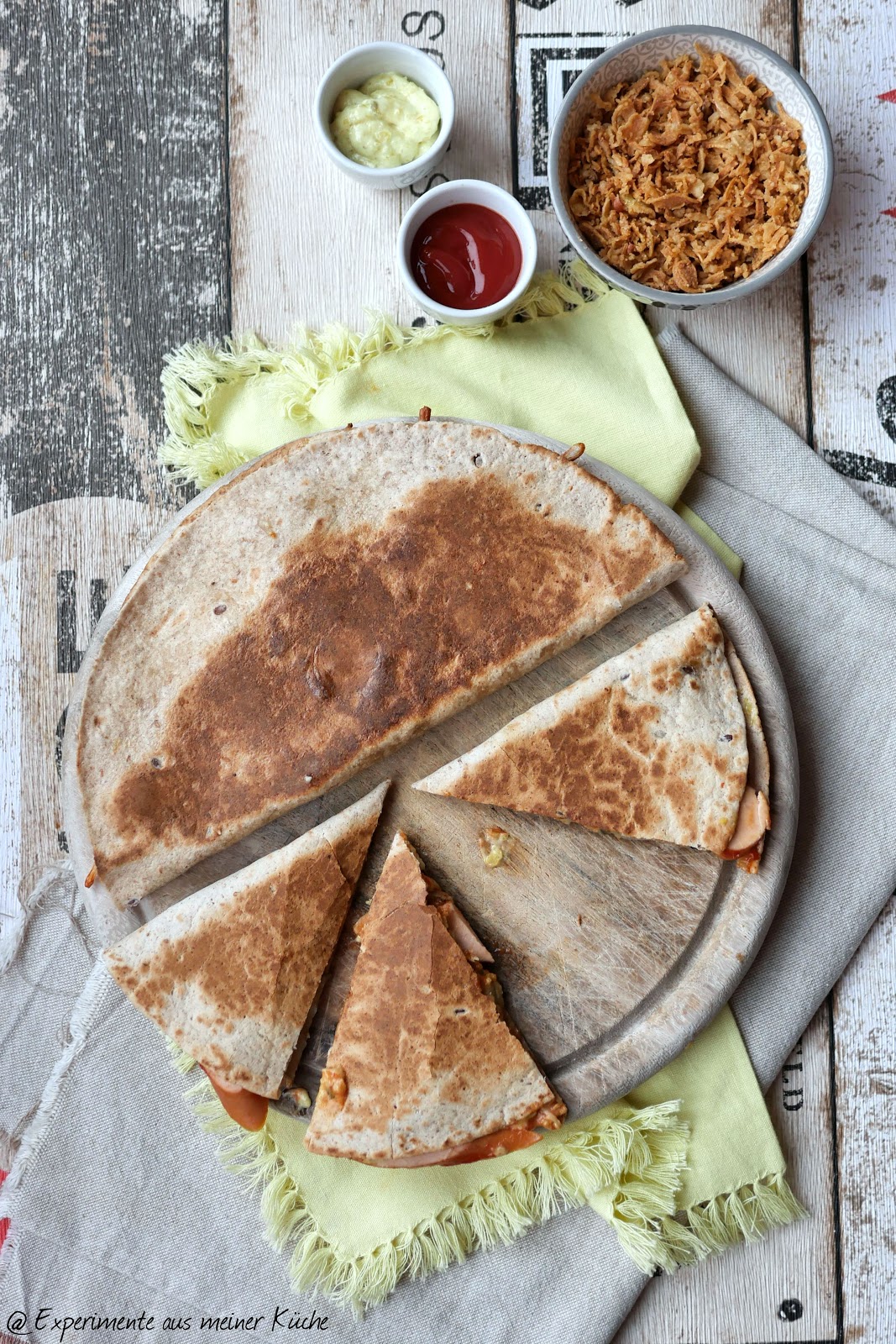 Experimente aus meiner Küche Hot Dog Quesadilla