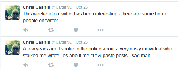 Chris Cashin complaints to this forum. Cashin%2Bpolice%2Btweet