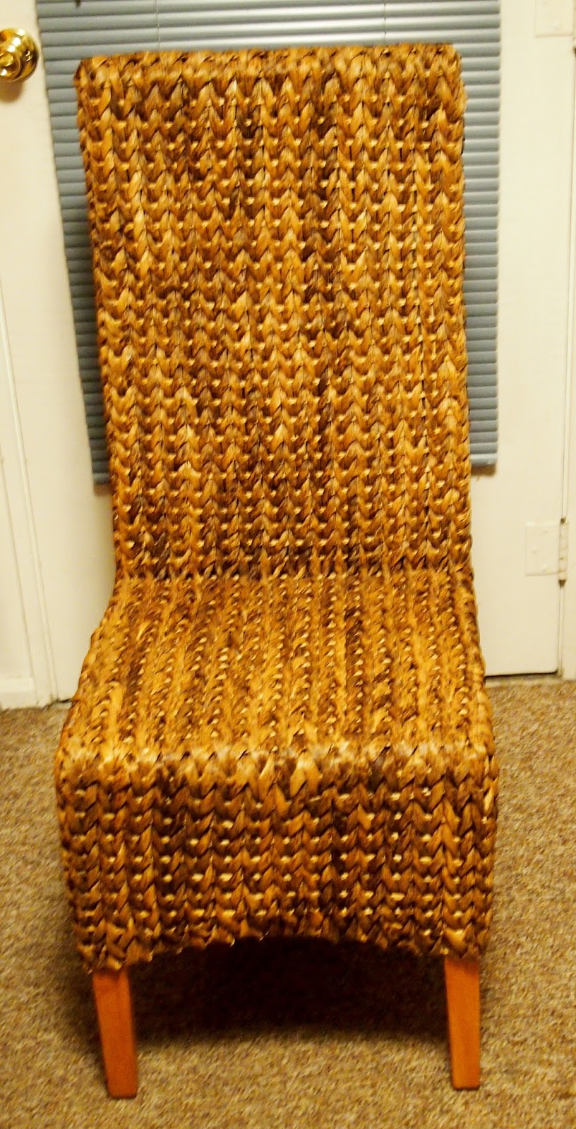 Heck Of A Bunch High Back Grass Chair with Natural Solid Mango Legs