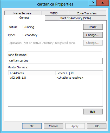 Figure 9: Step 9 of migrating a Linux BIND name server to a Windows Server DNS server. Figure 9: Step 9 of migrating a Linux BIND name server to a Windows Server DNS server.