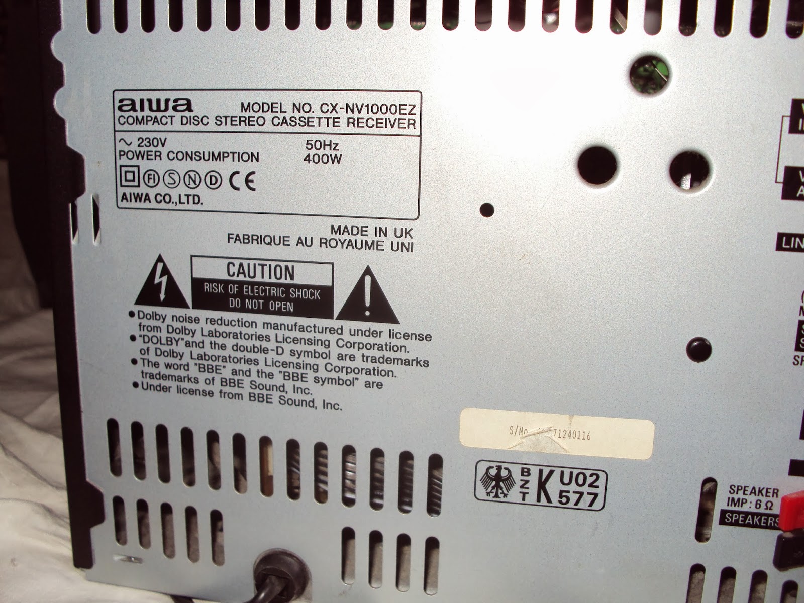 HiFi техника: Музыкальный центр AIWA NSX- V1000