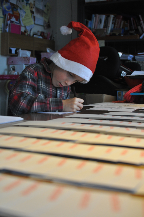 de Fruitfabriek Kerstkaarten schrijven met Thijs de Fruitfabriek Kerstkaarten schrijven met Thijs