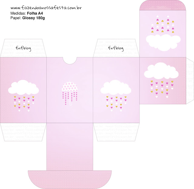 Blesing Rain for Girls: Free Printable Boxes. Blesing Rain for Girls Free Printable Box.