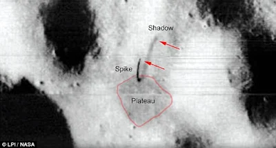 Unusual anomaly on the Moon surface with Spike.