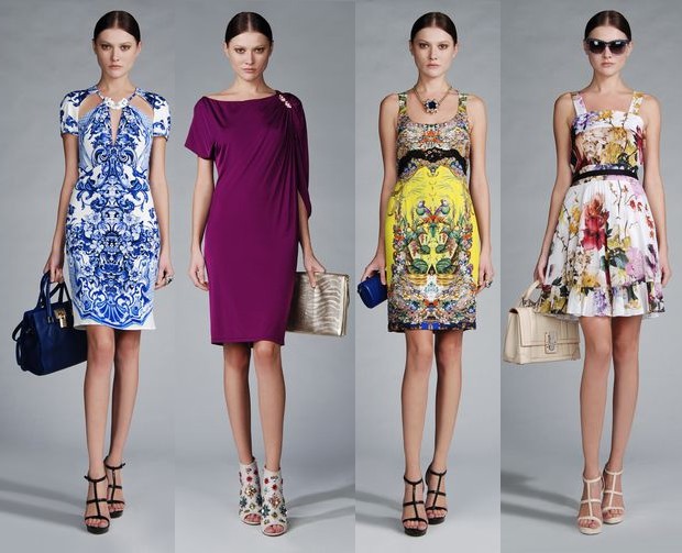 Roberto Cavalli Spring Summer 2017 Collection Fashion News And Roberto Cavalli Experiments Sharp And Soft Both Color Schemes In This Collection On Long Dresses Short