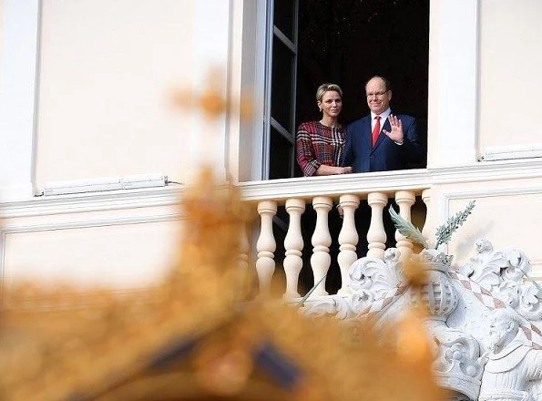 Prince Albert II and Princess Charlene attended the celebration of the Sainte-Devote in Monaco