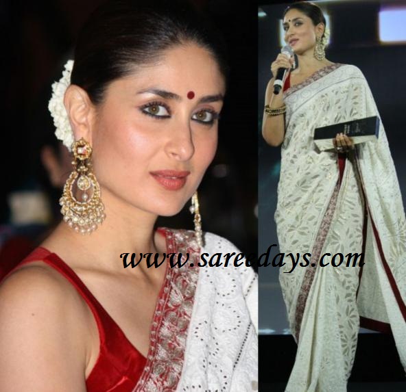 Gold And Diamond Jewellery Designs Kareena Kapoor In Designer Uncut Diamond Pearl Earrings
