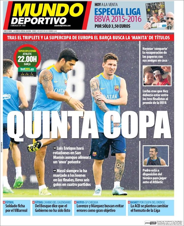 FC Barcelona, Mundo Deportivo: "Quinta Copa"