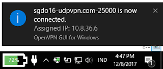 Openvpn connected