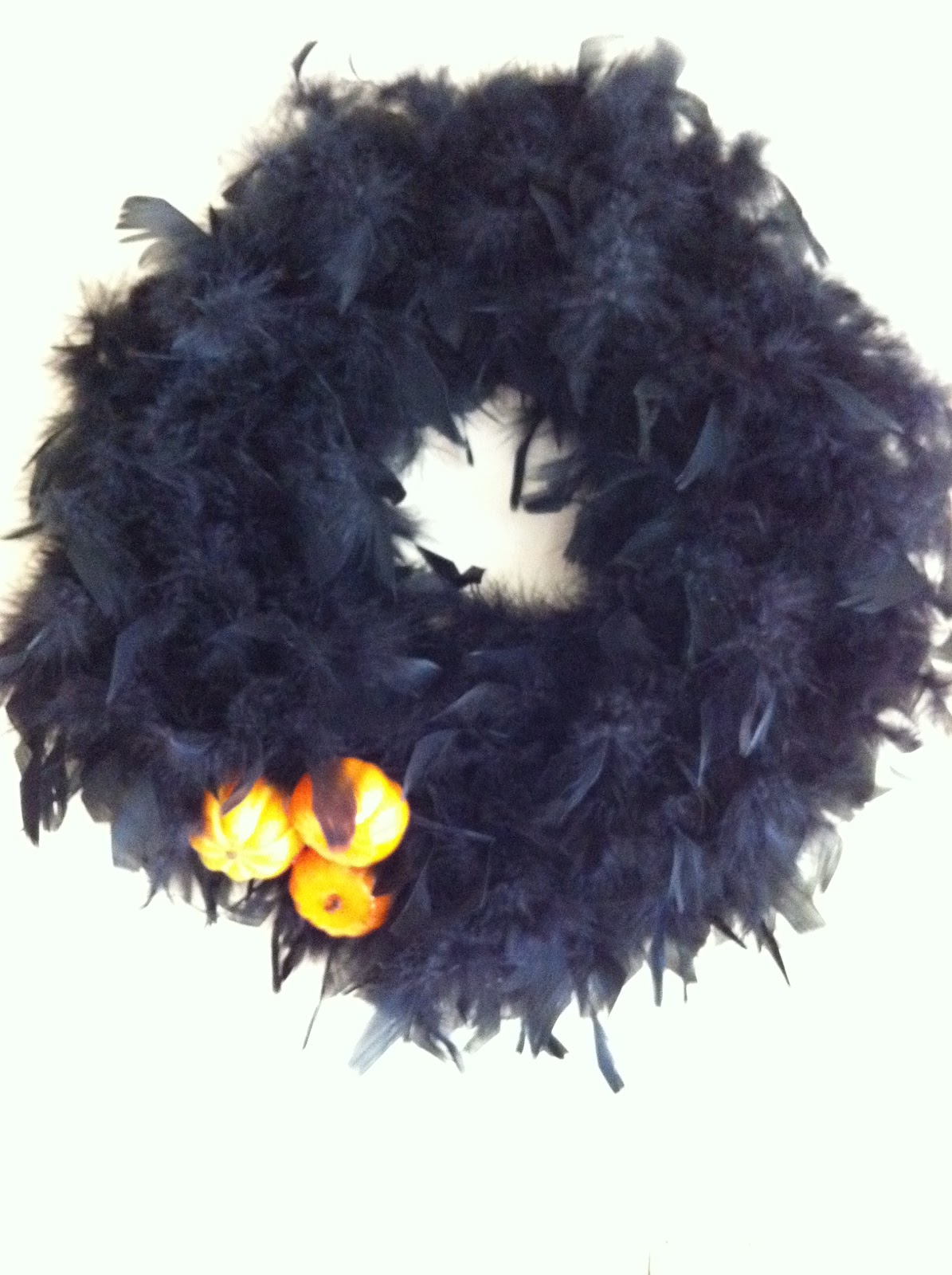Want to get Crafty? Halloween Feather Boa Wreath