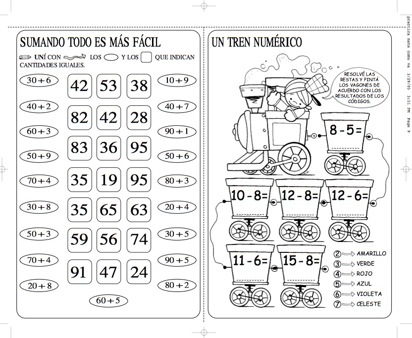 Cultura Infantil Fichas De Matematicas 1o Primaria