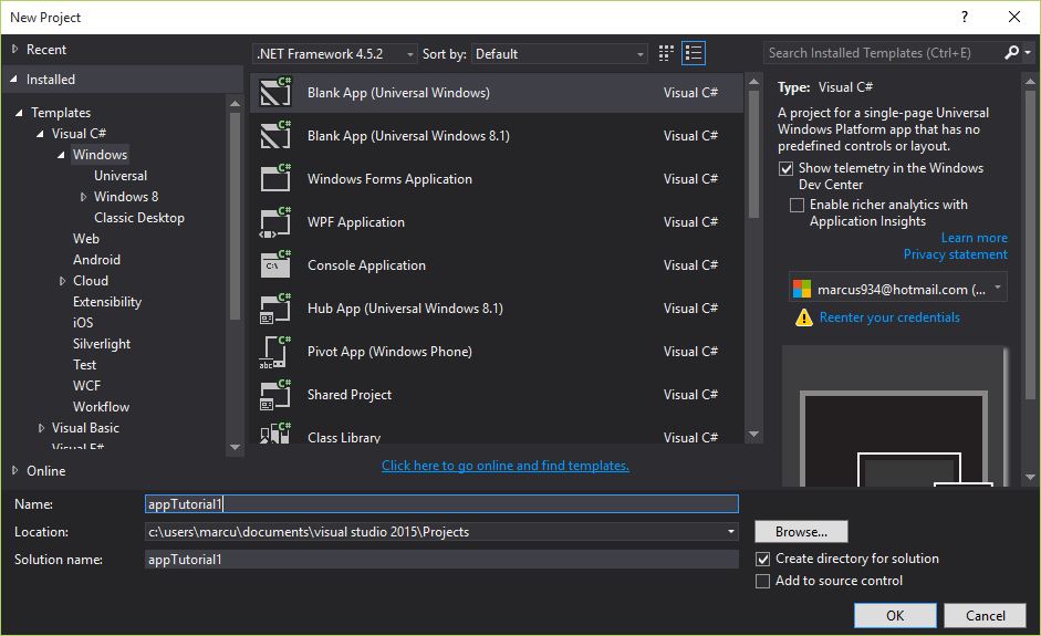 The Mark of Technology: Tutorial: Visual C#, Universal Windows 10 app ...