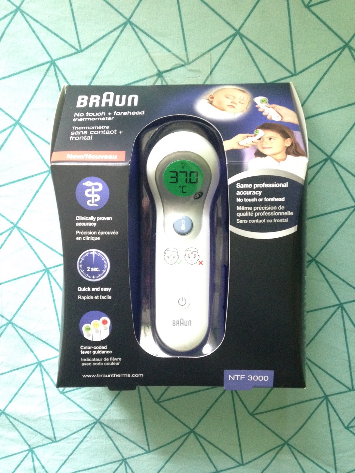 Braun Thermomètre Sans Contact + Frontal, NTF3000