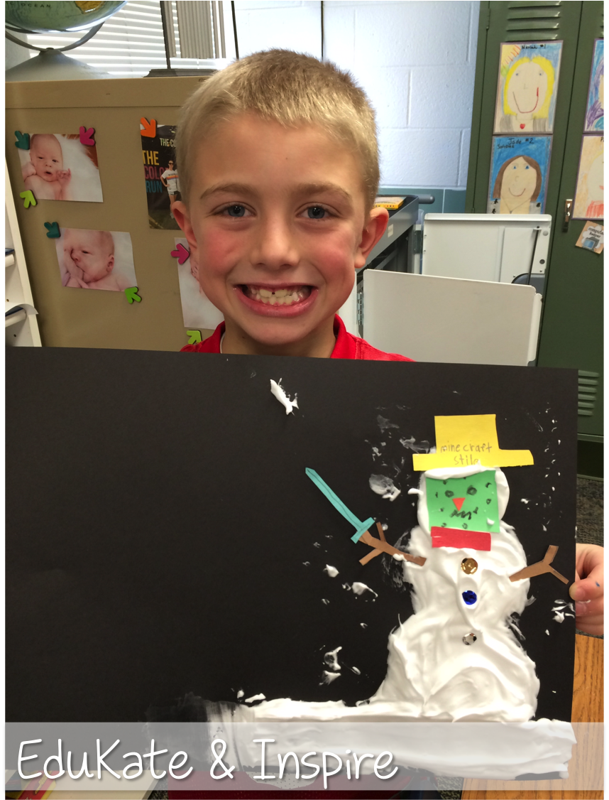 Bright Idea Shaving Cream Snowmen! EduKate and Inspire