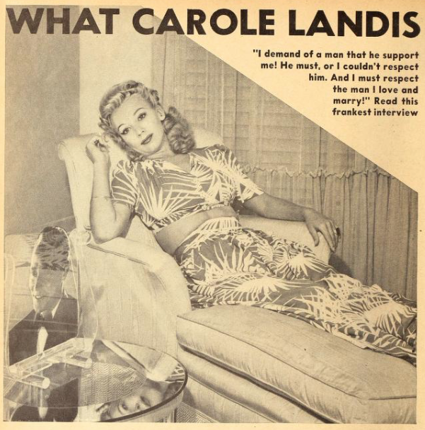 Carole Landis Dating History
