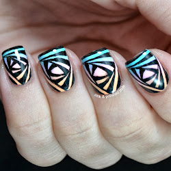 triangle nail acrylic nails mish polish nailart mash pinkandpolishednails