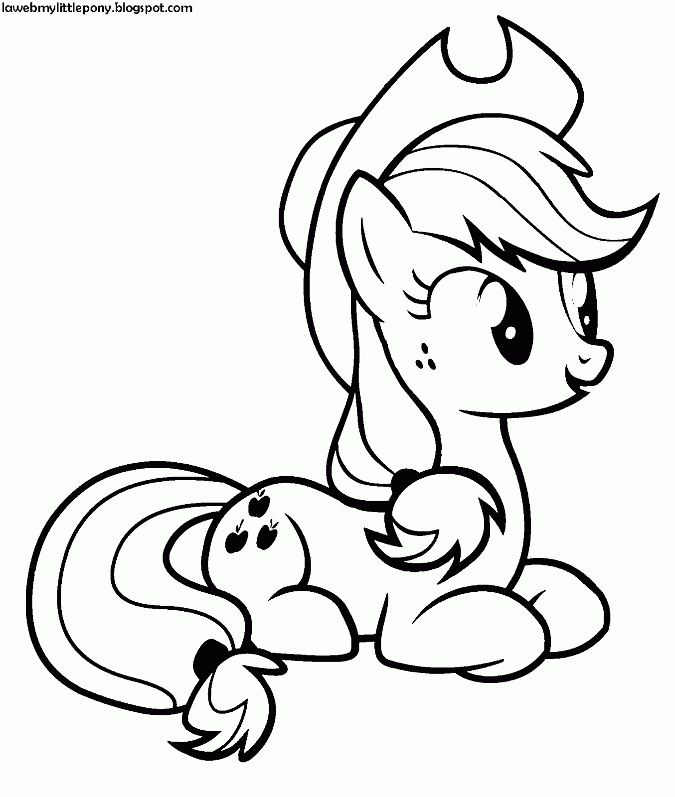 Pony Para Colorear E Imprimir My Little Pony Dibujos para colorear de Applejack de My