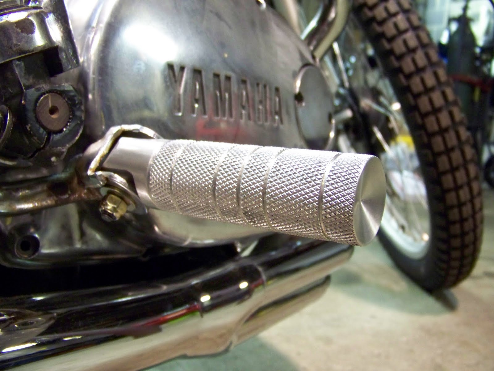 Deep Six Cycles Aluminum XS650 Foot Pegs!