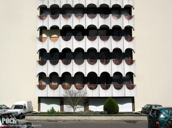 Rennes - Le belvédère, 37 rue de Brest.  Architecte: Georges Maillols  Construction: 1973