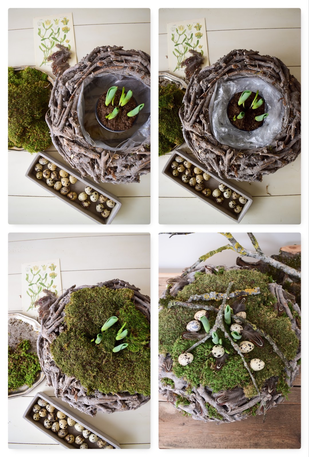Noch Mehr Frühling Einfach Selber Machen Eclectic Hamilton Frühlingsdeko Basteln Mit Moos Wachteleier Und Holzkranz Deko Frühling Einfach Selber Machen Diy Ostern