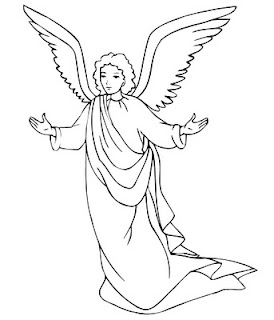Angel line art Christian image