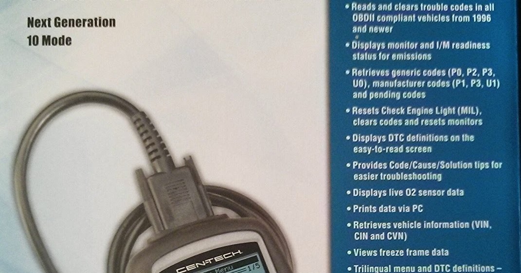 Cen Tech Automotive Meter 95670 Cen Tech Automotive OBD II Scan Tool