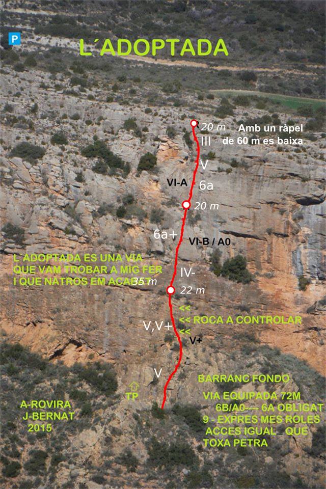 VIA L'ADOPTADA DEL BARRANC FONDO DE SANT LLORENÇ DE MONTGAI