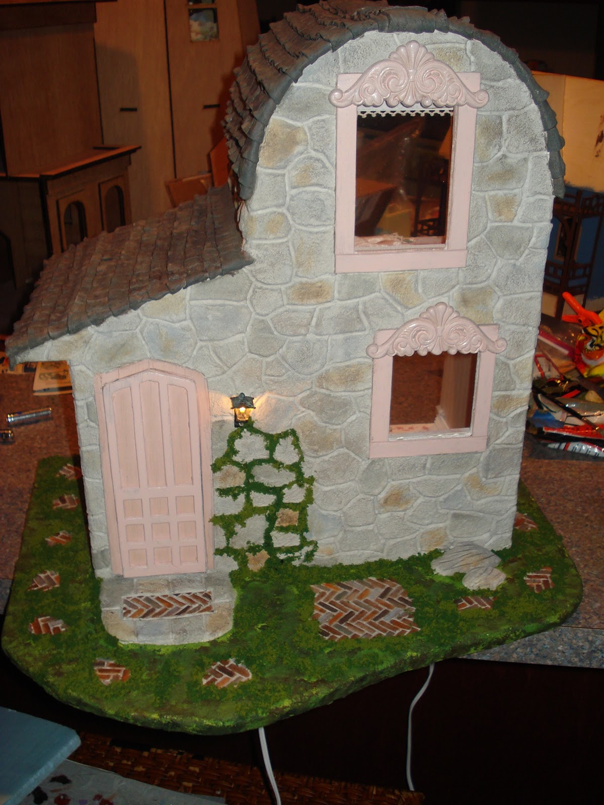 Custom Styled Dollhouse Kits Shabby Chic Dollhouse Painting