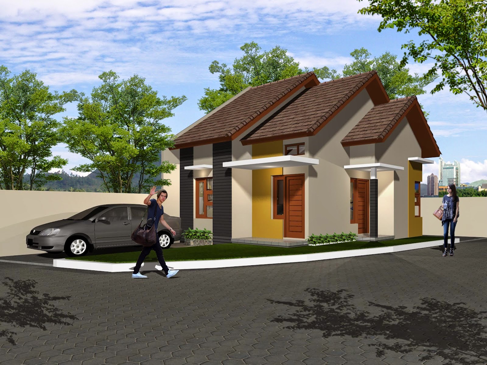 100 Denah Rumah Minimalis Hook 1 Lantai Gambar Desain