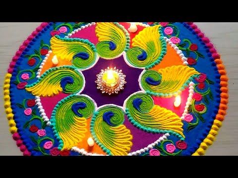 simple and easy rangoli designs with dots for home