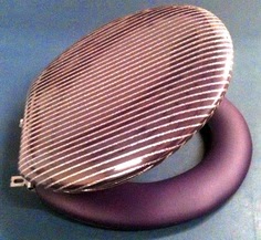 Glitter Silver or Glitter Gold striped padded toilet seat in 30 background colors. By Cloud Soft Seats since 1969