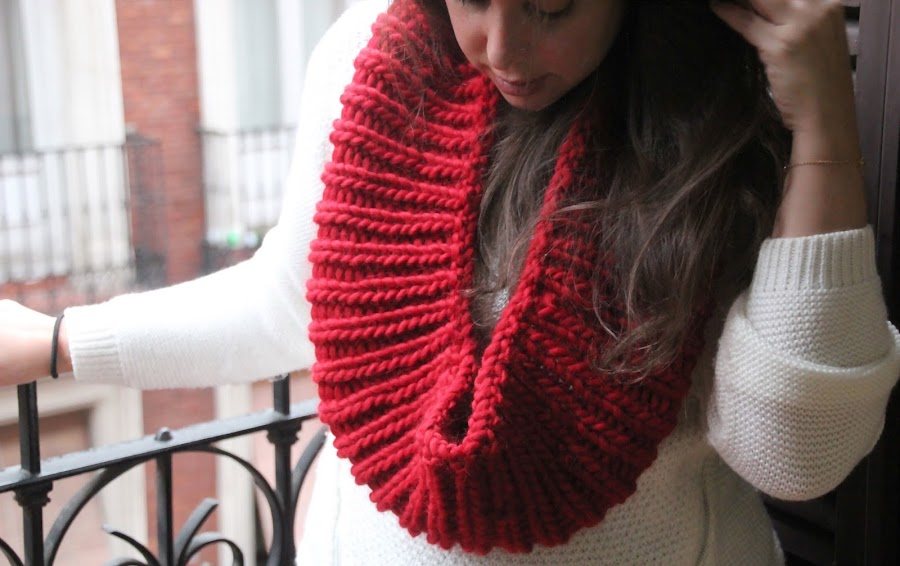 como hacer tejer bufanda circular agujas circulares