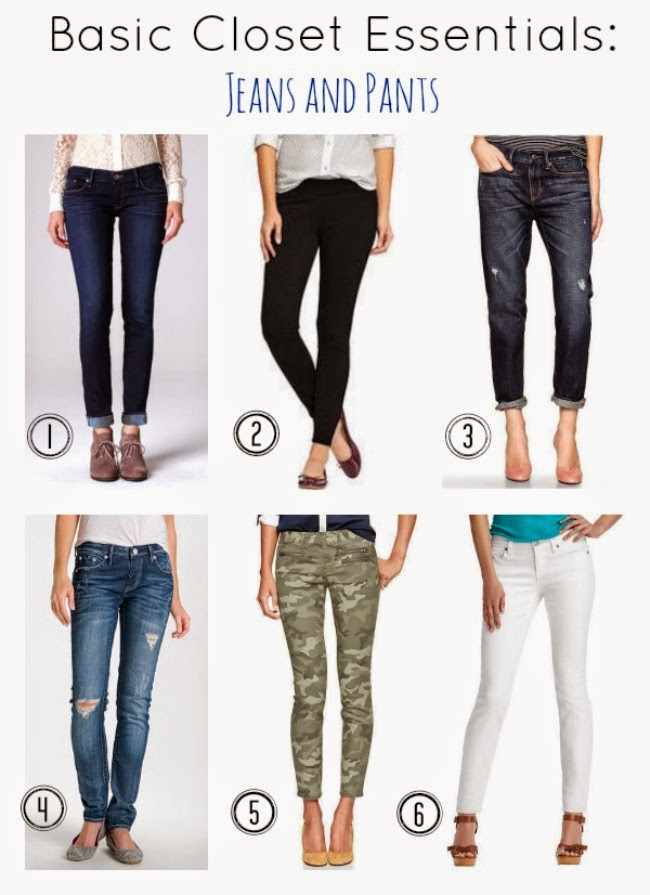Build Your Basic Closet - Essential Jeans and Pants - ONE little MOMMA