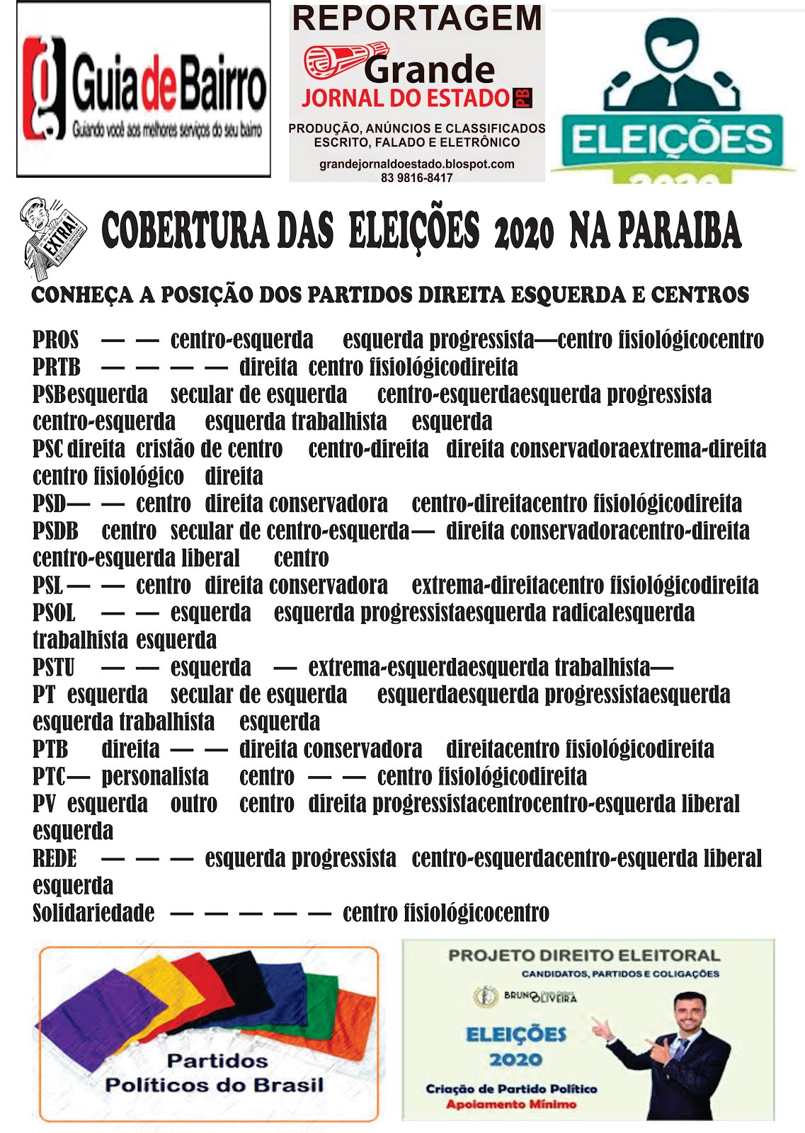 JORNAL DA COBERTURA DAS ELEIÇÕES  2020