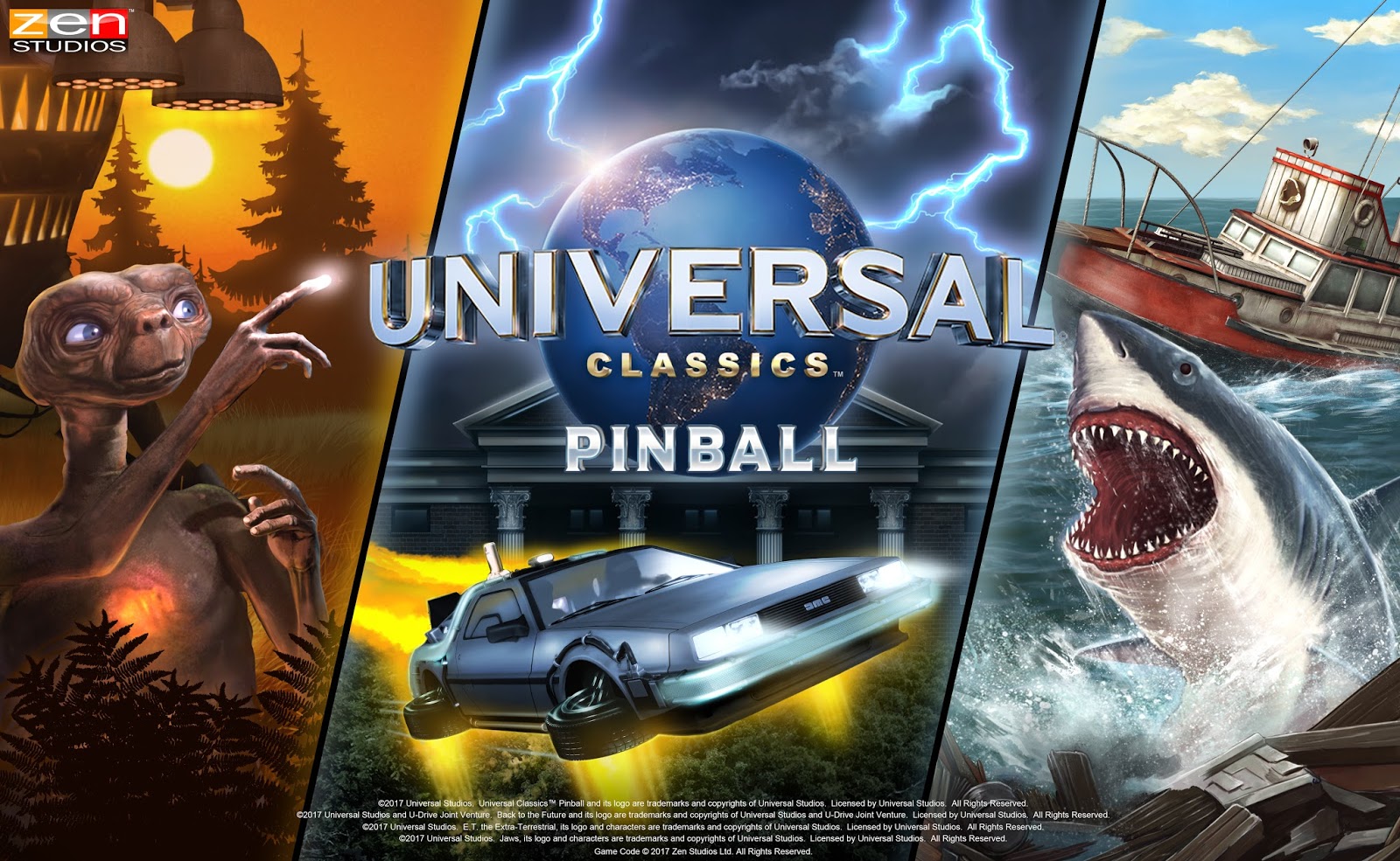 Universal Classics Pinball Coming to Zen Studios Pinball Platforms. Includes Jaws, E.T. and Back
