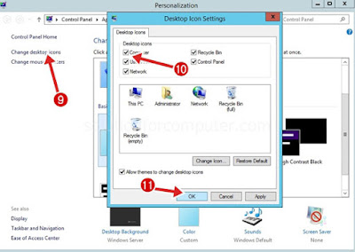 show desktop icon in server 2012