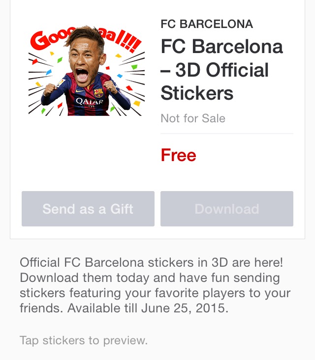 LINE Stickers Community FreeFC Barcelona 3D Official Stickers.