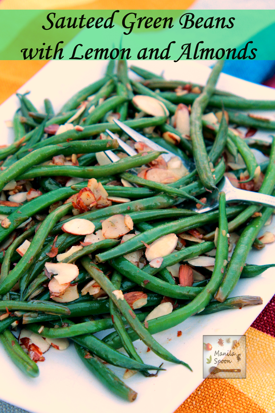 Just 5 minutes to make this tasty side dish full of buttery, lemony goodness and extra crunch from Almonds! Sautéed Green Beans with Lemon and Almonds