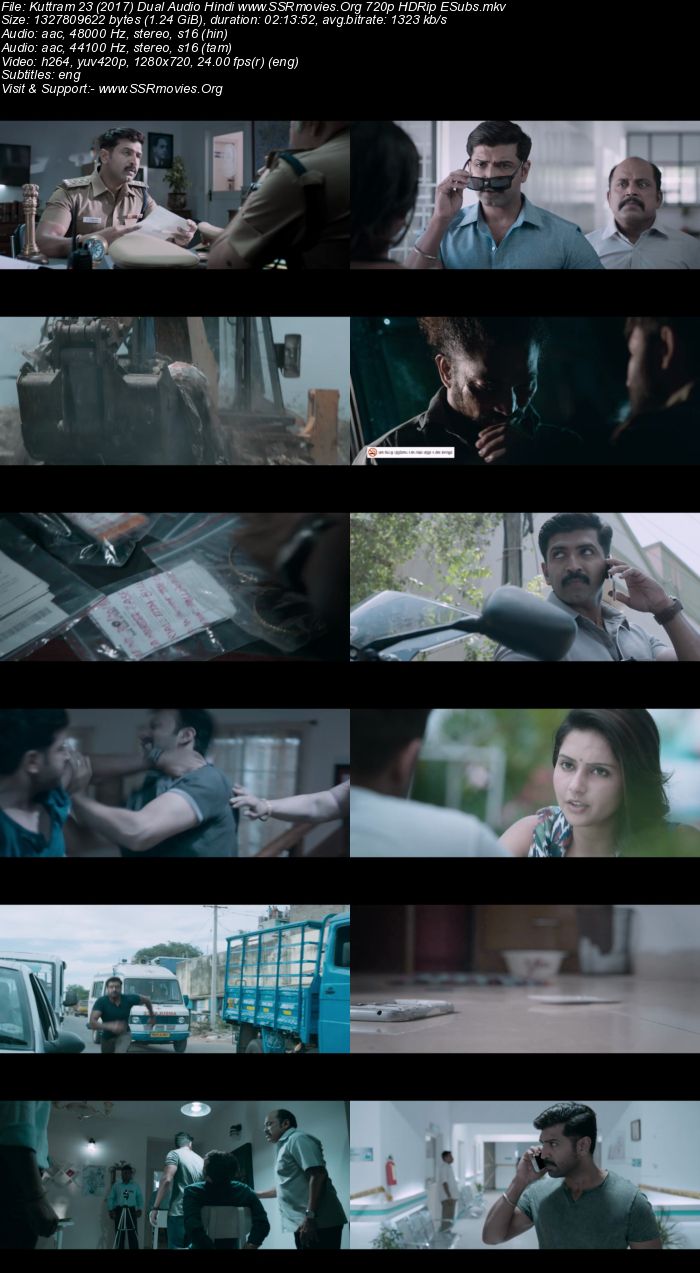 Kuttram 23 (2017) Dual Audio Hindi 720p HDRip