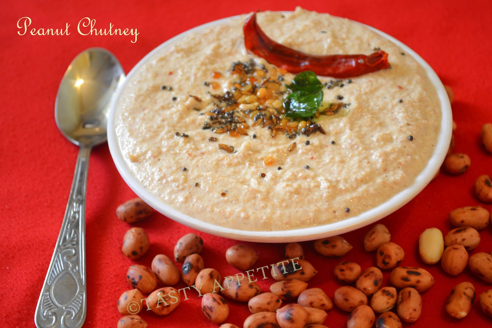 Spicy Peanut Chutney ( Groundnut Chutney / Mungfali Ki Chutney )