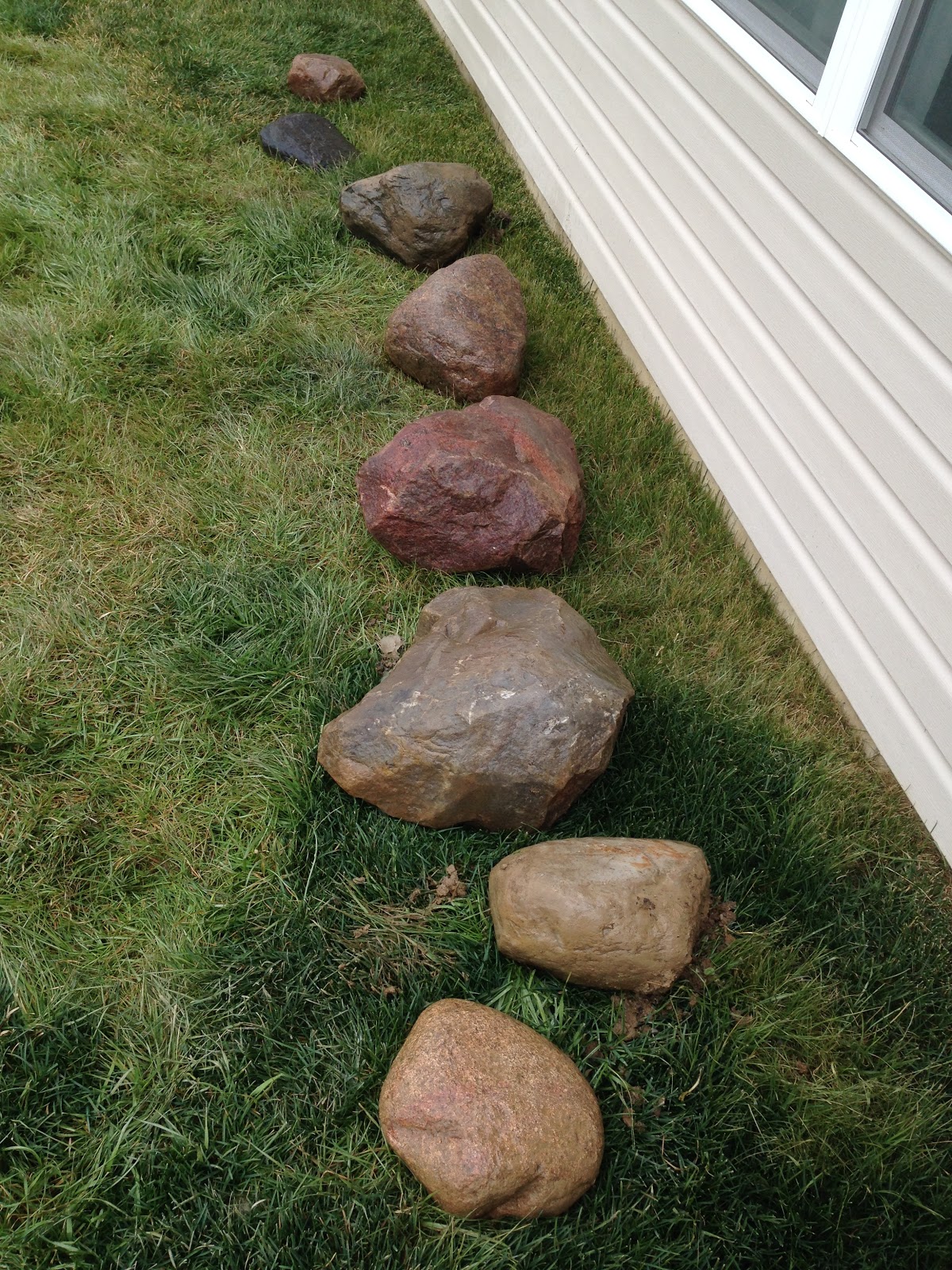 collection of landscaping rocks