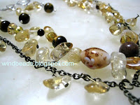 citrine stone necklace
