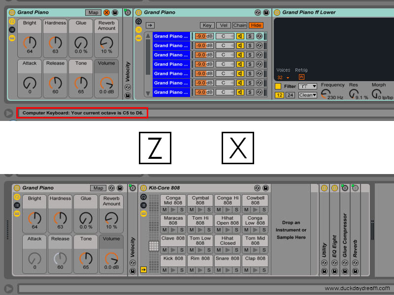 [ Tip ] การเลื่อน Octave ใน Ableton Live เมื่อใช้ Keyboard บน PC