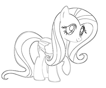 #13 Fluttershy Coloring Page