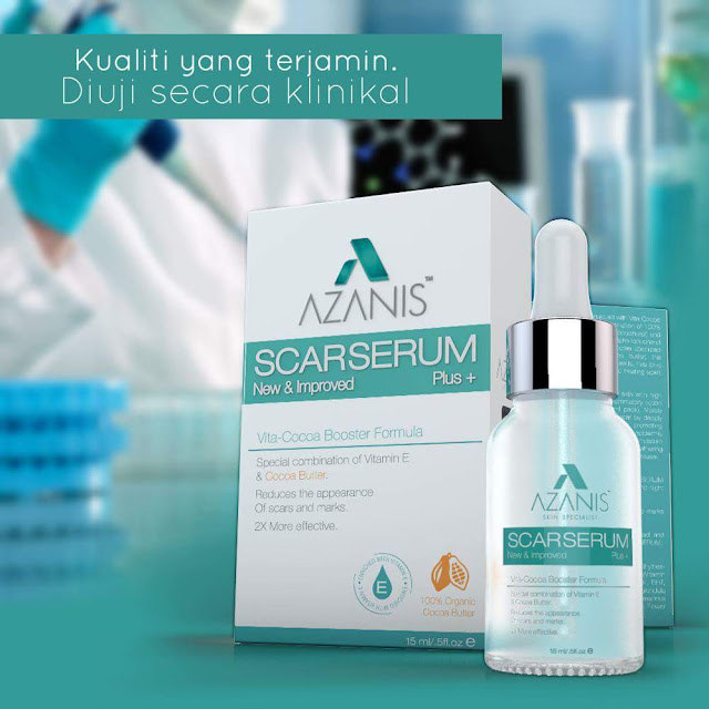 Azanis Scar Serum Vita Cocoa Booster Formula Baru Rawat Masalah Parut