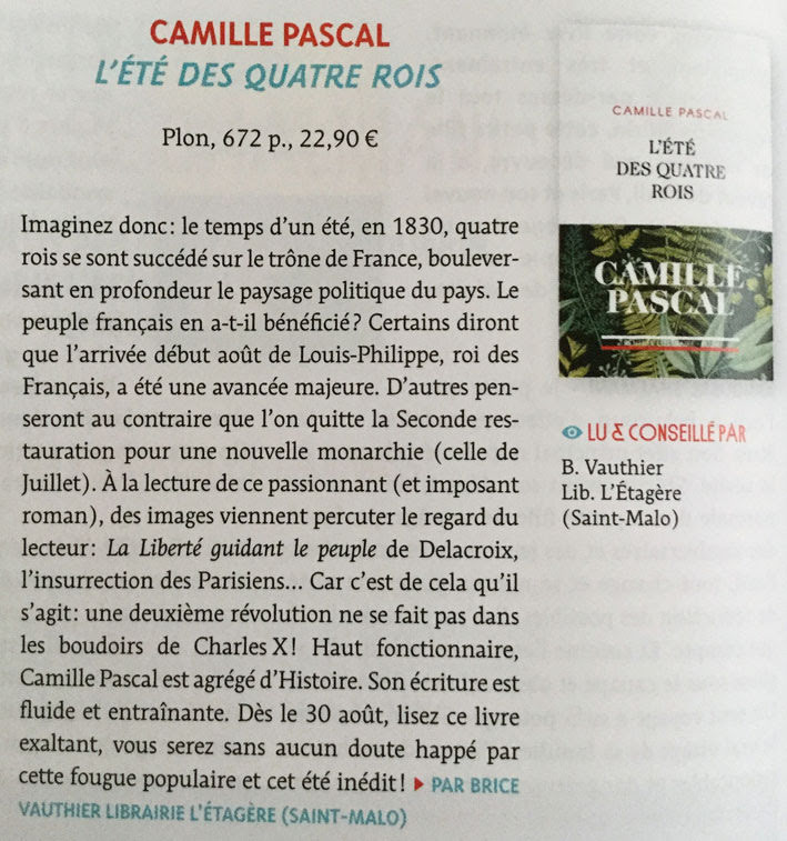 Le club du roman historique L'été des quatre rois