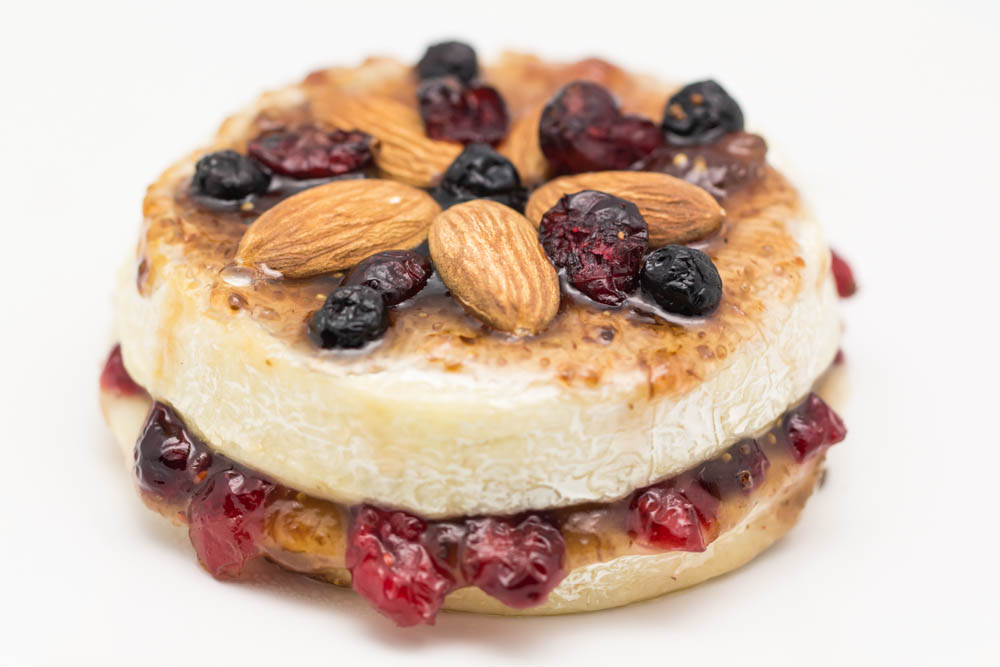 Baked Brie with Fig Jam and Fruit