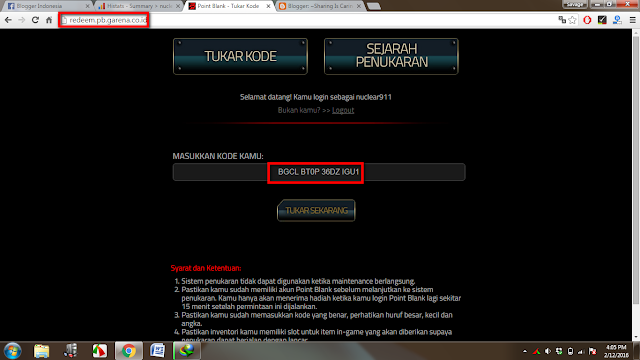 cara mendapatkan senjata gratis di point blank